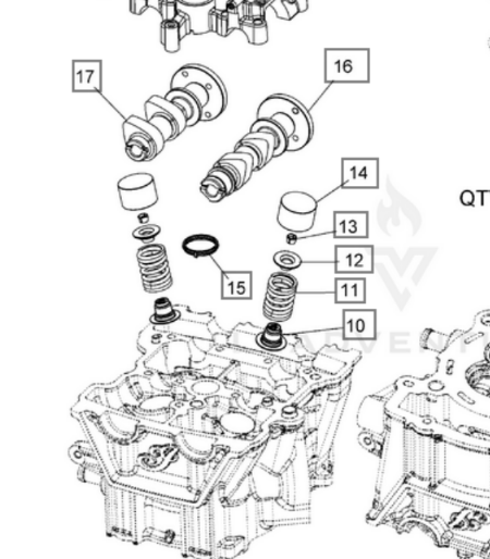 Седло клапанной пружины с уплотнителем ( головка блока цилиндров ) для VICTORY INDIAN Valve Spring Seat with Seal Part 3610212 OEM Polaris