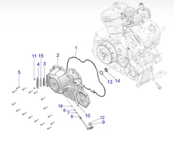 Прокладка первичной крышки для INDIAN FTR 2019+ All Options AP Primary Cover AP Gasket Part 5416661 OEM Polaris