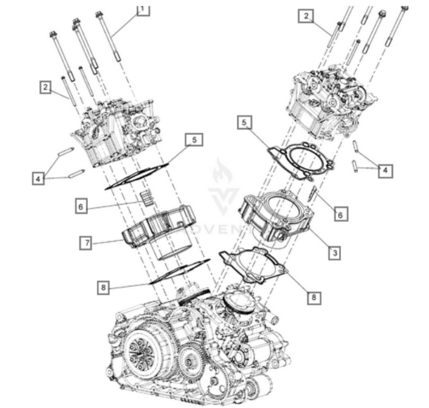 Прокладка головки блока цилиндров задняя Cylinder Head Gasket Rear Part 5813960 OEM Polaris